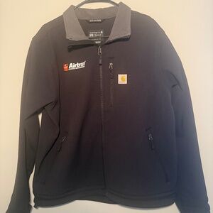 Carhartt Rain Defender Jacket Mens Large Black Full Zip Relaxed Fit Workwear